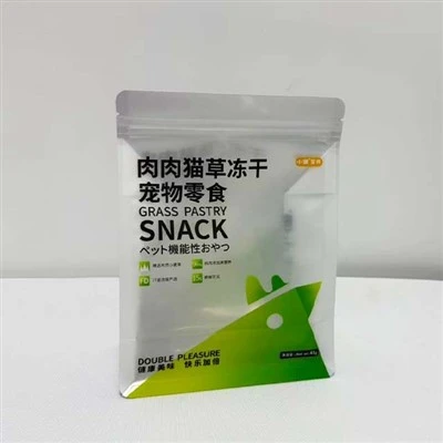 Custom Printed Pet Snack Flat Bags Cat And Dog Freeze - Dried Packaging Bags Resealable Packaging Bags